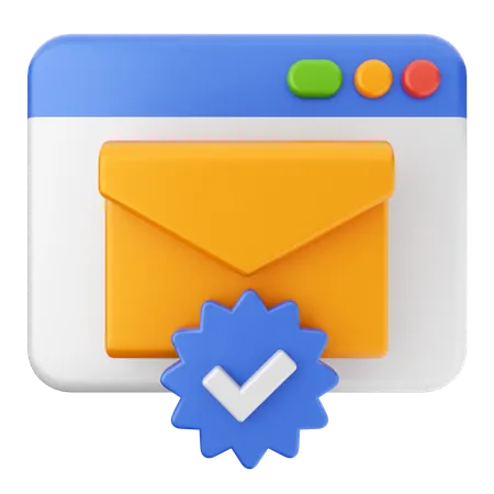 Website Email Verification  3D Icon