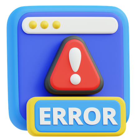 Website Error  3D Icon