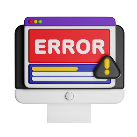 Website Error  3D Icon