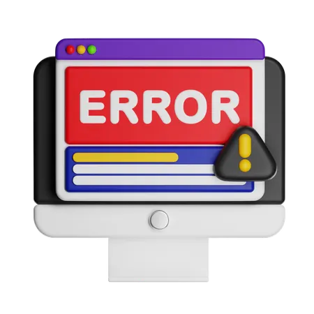 Website Error  3D Icon