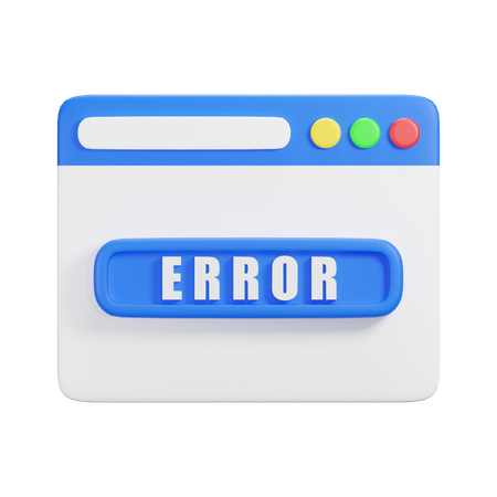 Website Error  3D Icon