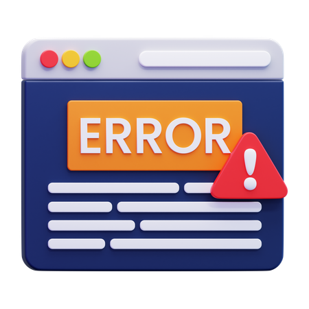Website Error  3D Icon