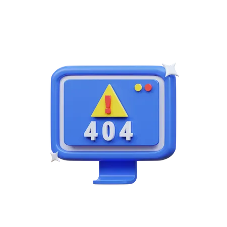 Website Error 404  3D Icon