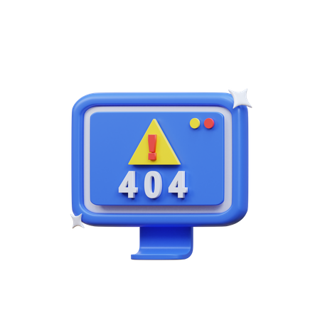 Website Error 404  3D Icon