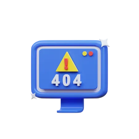 3 D Website Error 404 Icon Illustration Object 3D Icon