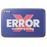 website error 3d logo