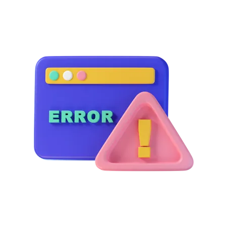 Website Error 3D Icon