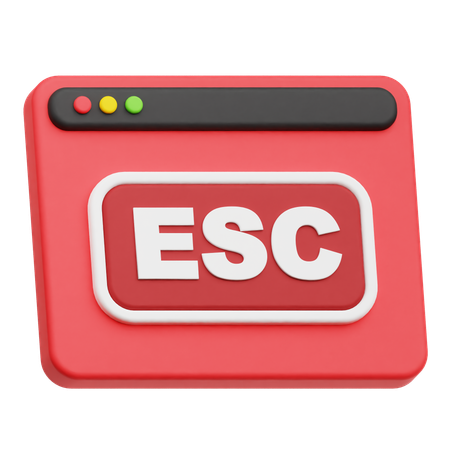 Website Esc  3D Icon