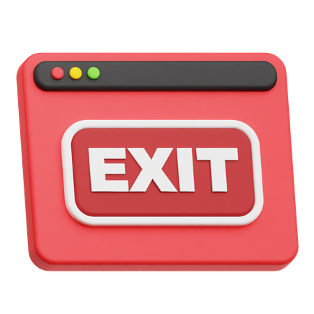 Website Exit  3D Icon