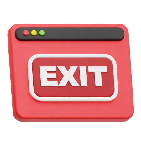 Website Exit  3D Icon