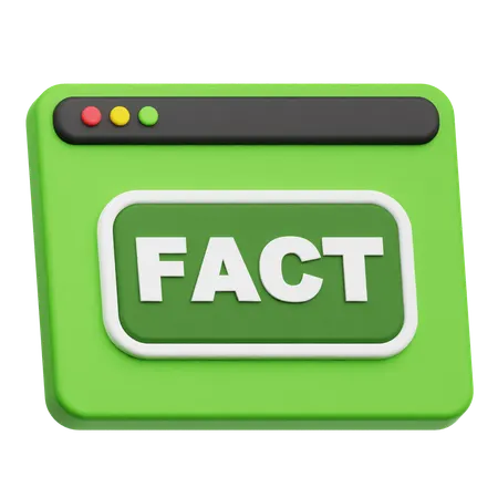 Website Fact  3D Icon