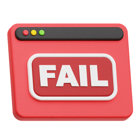 Website Fail  3D Icon