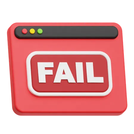 Website Fail  3D Icon