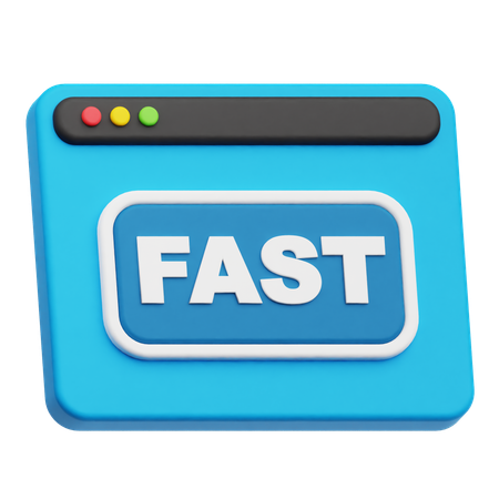 Website Fast  3D Icon