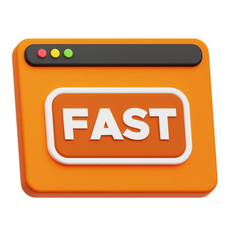 Website Fast  3D Icon