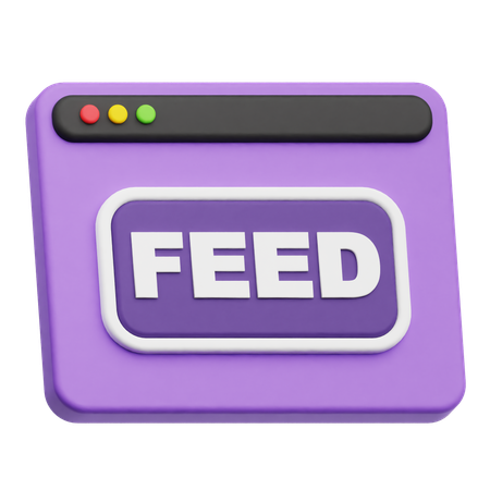 Website Feed  3D Icon