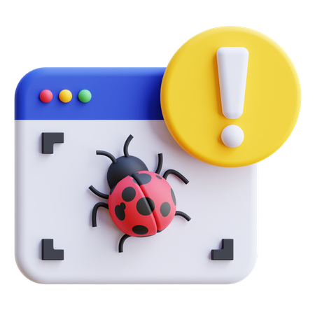 Website-Fehler erkannt  3D Icon