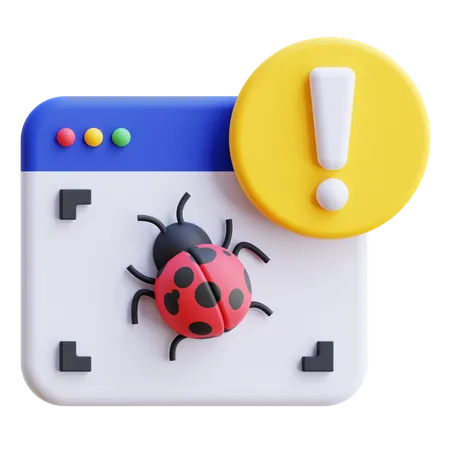 Website-Fehler erkannt  3D Icon