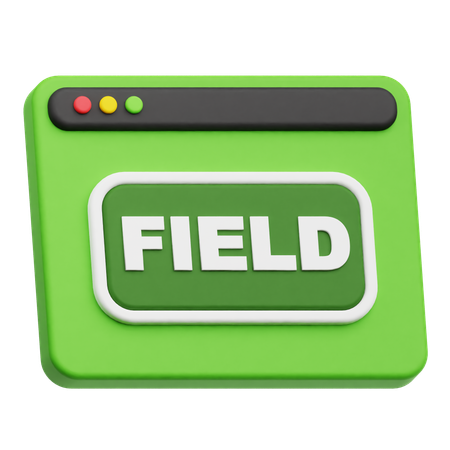 Website Field  3D Icon