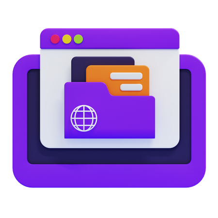 WEBSITE FILE  3D Icon