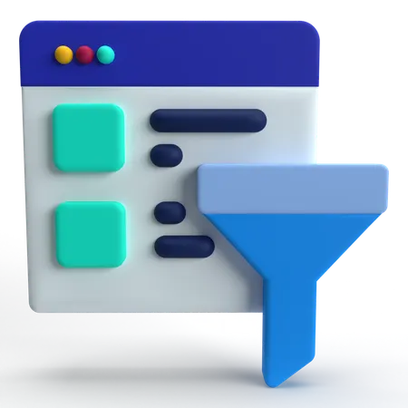 Website Filter  3D Icon