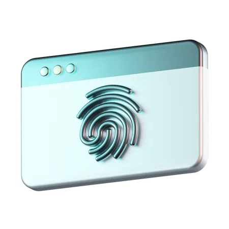 Website Fingerprint  3D Icon
