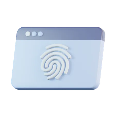 Website Fingerprint  3D Icon