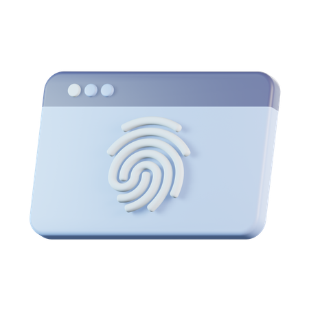 Website Fingerprint  3D Icon