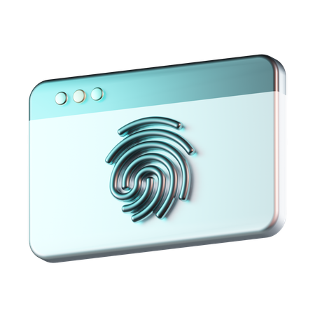 Website Fingerprint  3D Icon