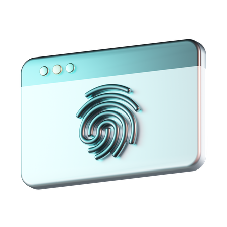 Website Fingerprint  3D Icon