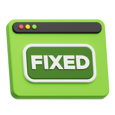 Website Fixed  3D Icon