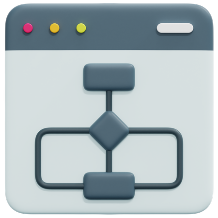 Website-Flussdiagramm  3D Icon