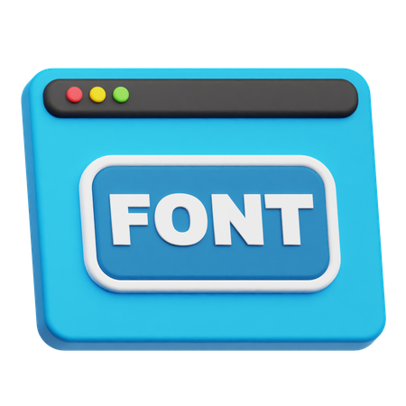 ウェブサイトのフォント  3D Icon