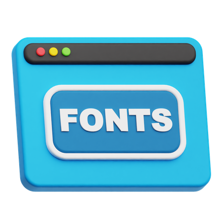 ウェブサイトのフォント  3D Icon