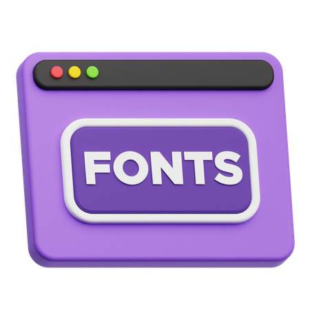 ウェブサイトのフォント  3D Icon
