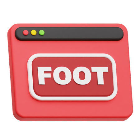Website Foot  3D Icon