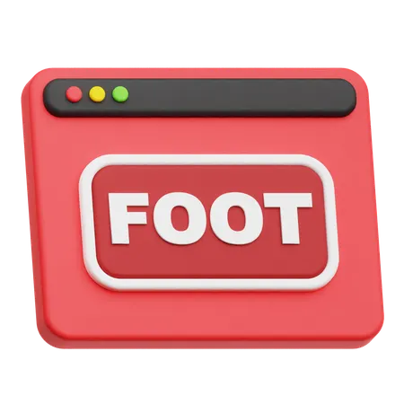 Website Foot  3D Icon