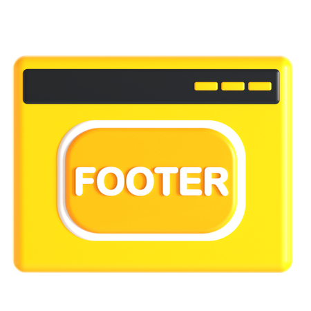 Website Footer  3D Icon
