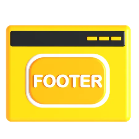 Website Footer  3D Icon