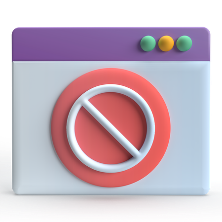 Website Forbidden  3D Icon