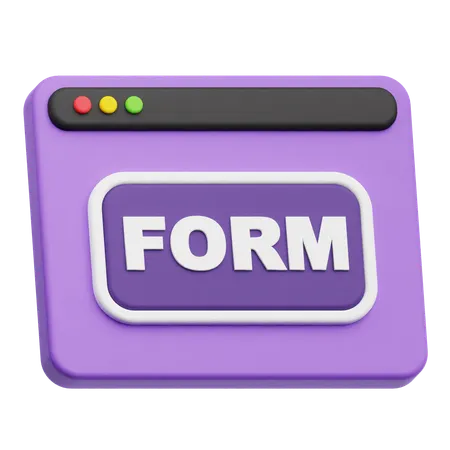 Website Form  3D Icon