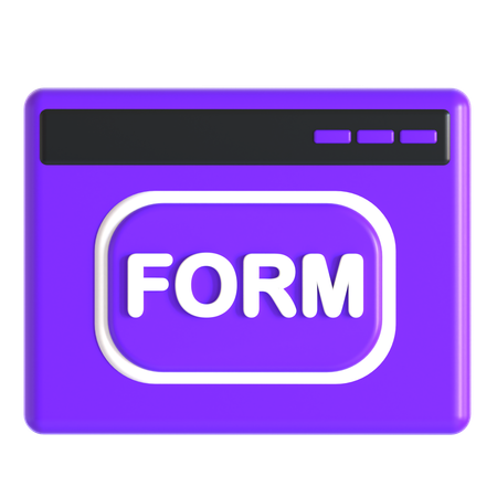 Website Form  3D Icon