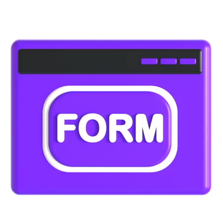 Website Form  3D Icon