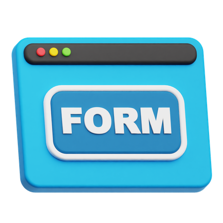 Website Form  3D Icon