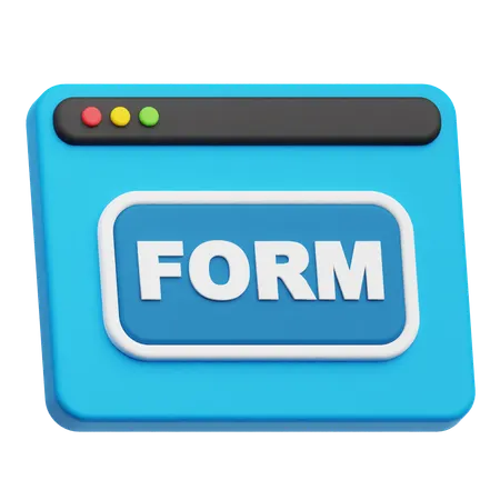 Website Form  3D Icon