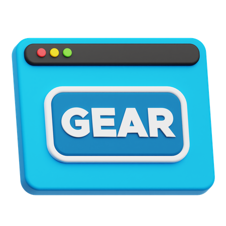 Website Gear  3D Icon