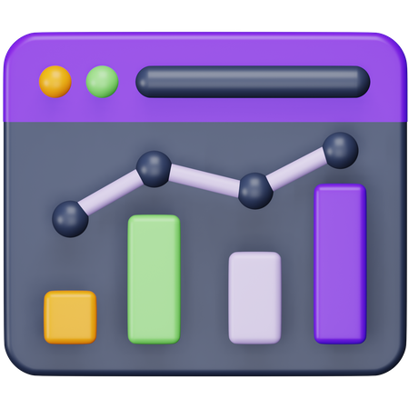 Website Graph  3D Icon