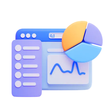 Website Graph  3D Icon