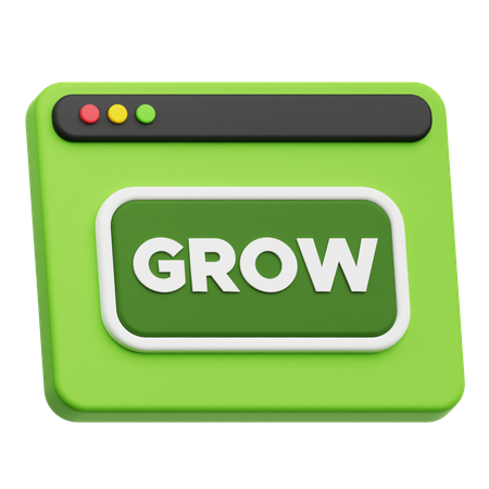 Website Grow  3D Icon