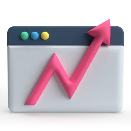 Website Growth  3D Icon